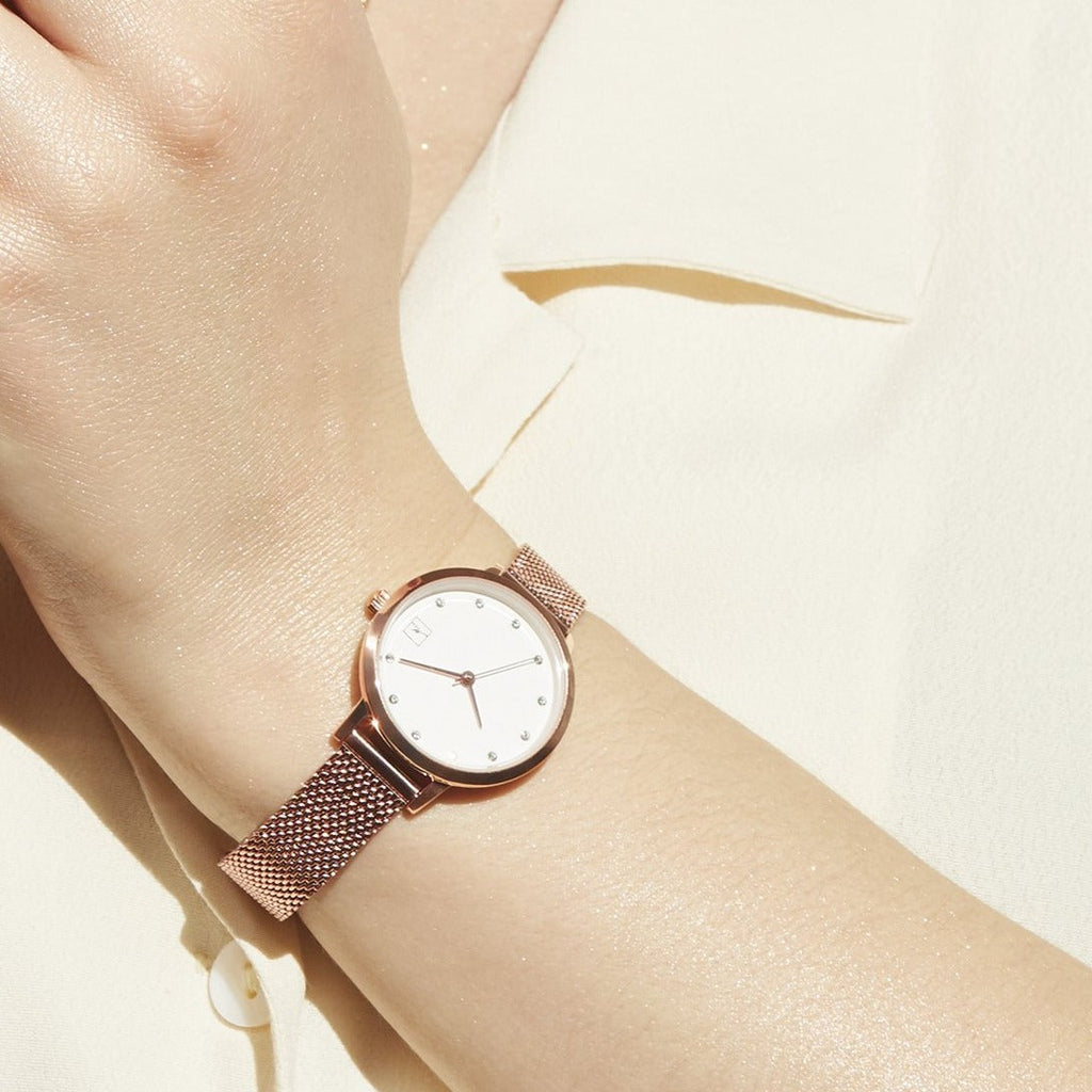 Buy Small stainless steel stones watch by Mia Bijoux