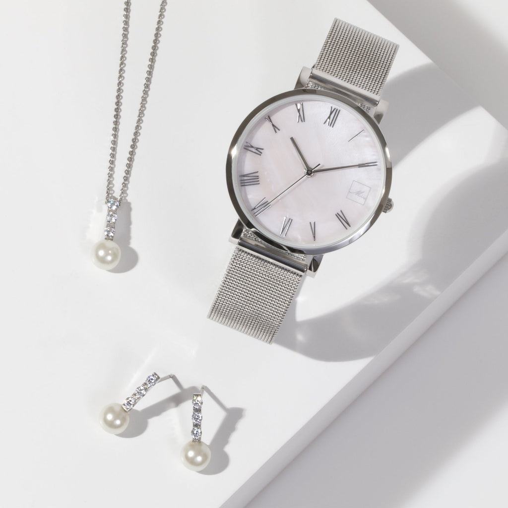 Buy Stainless steel MOP watch by Mia Bijoux