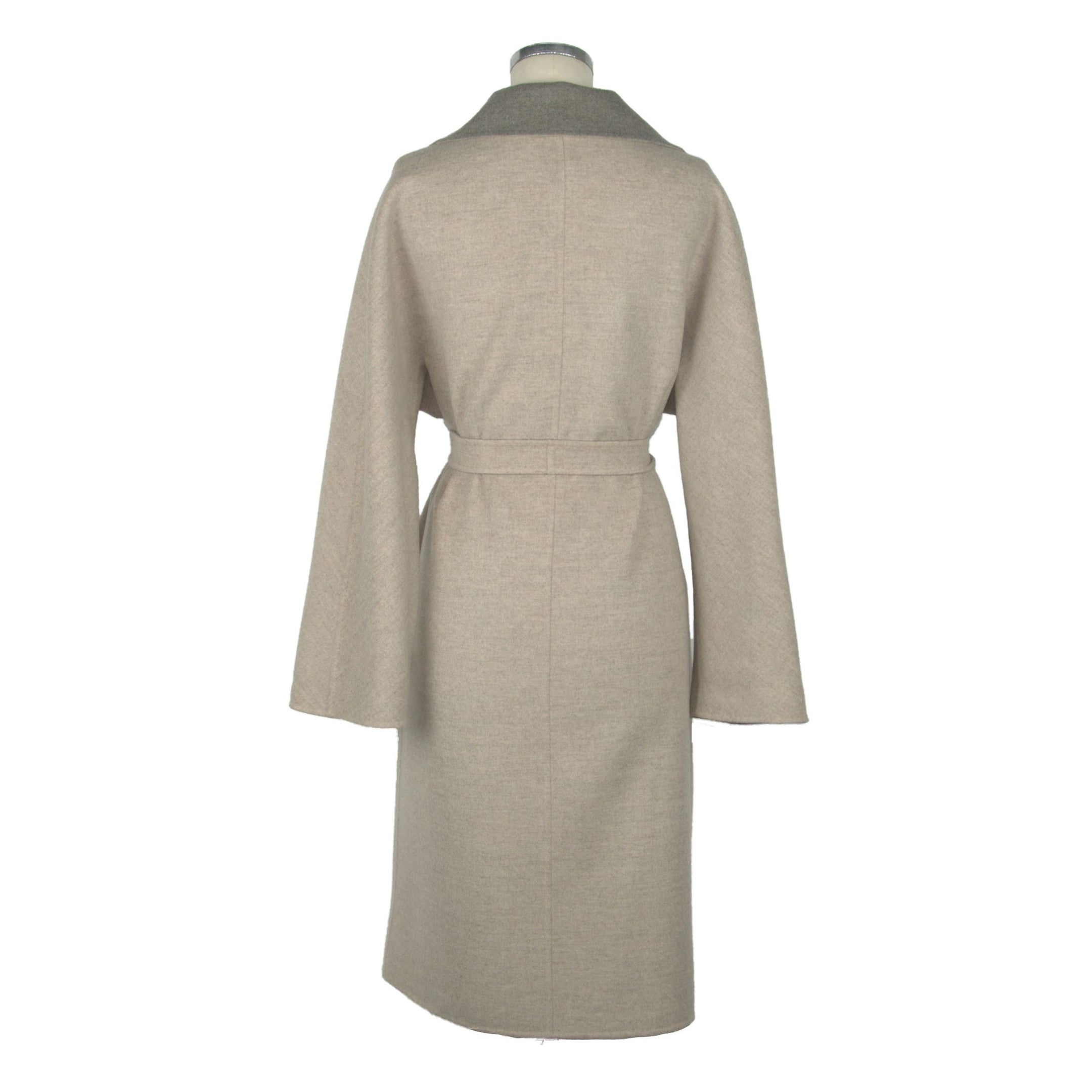 Elegant Italian Virgin Wool Coat