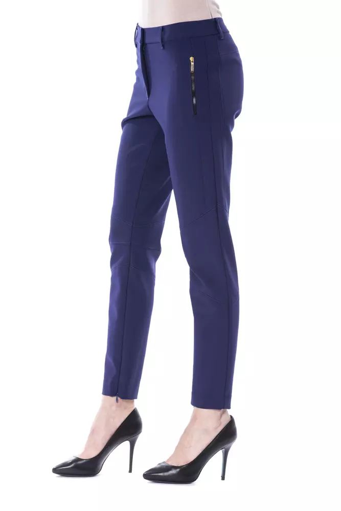 Chic Slim Fit Trousers with Zip Pockets