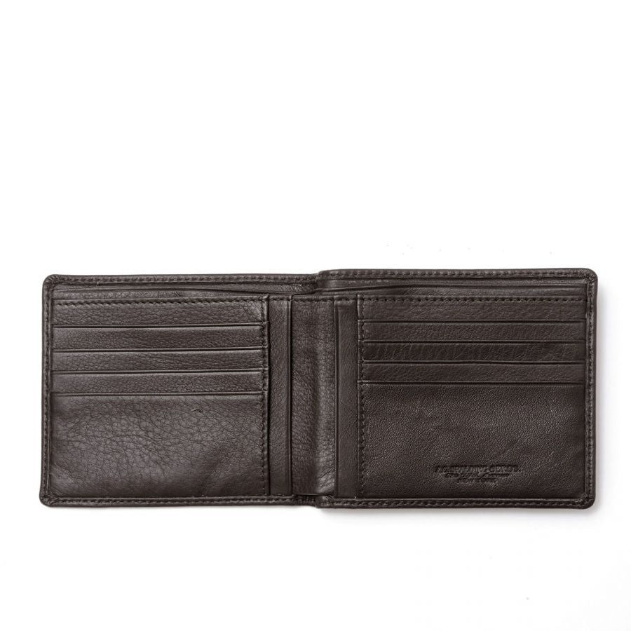 Elegant Dark Brown Horizontal Wallet with RFID