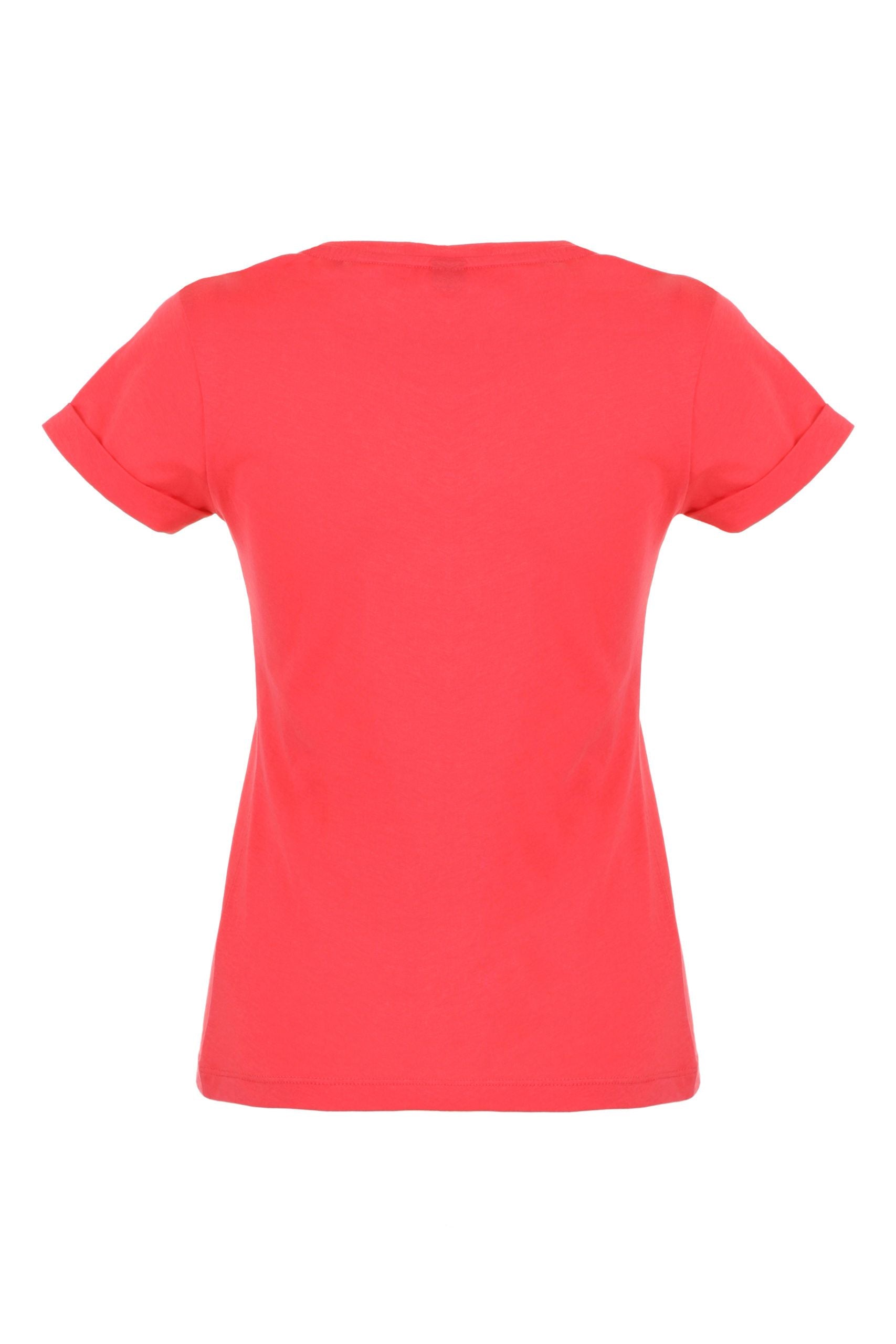 Chic Pink Cotton Logo Tee for Women