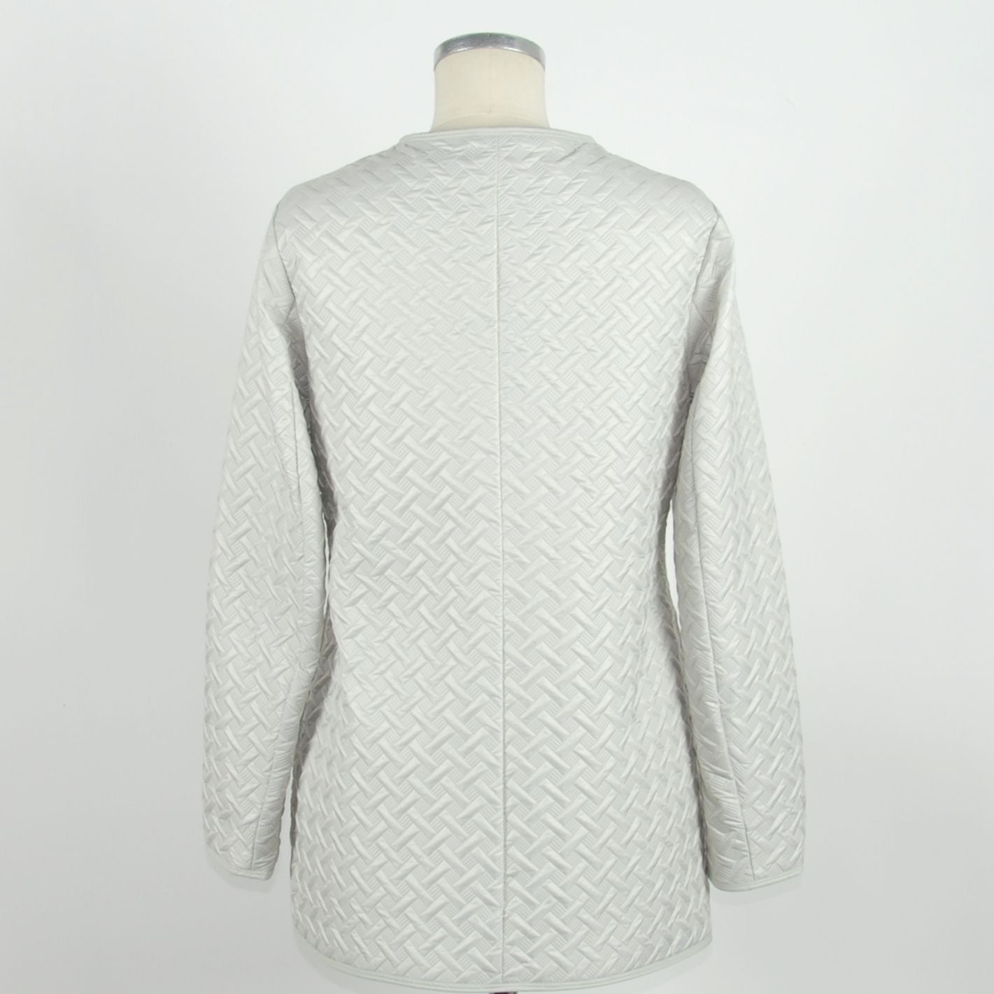 Elegant White Snap Button Jacket