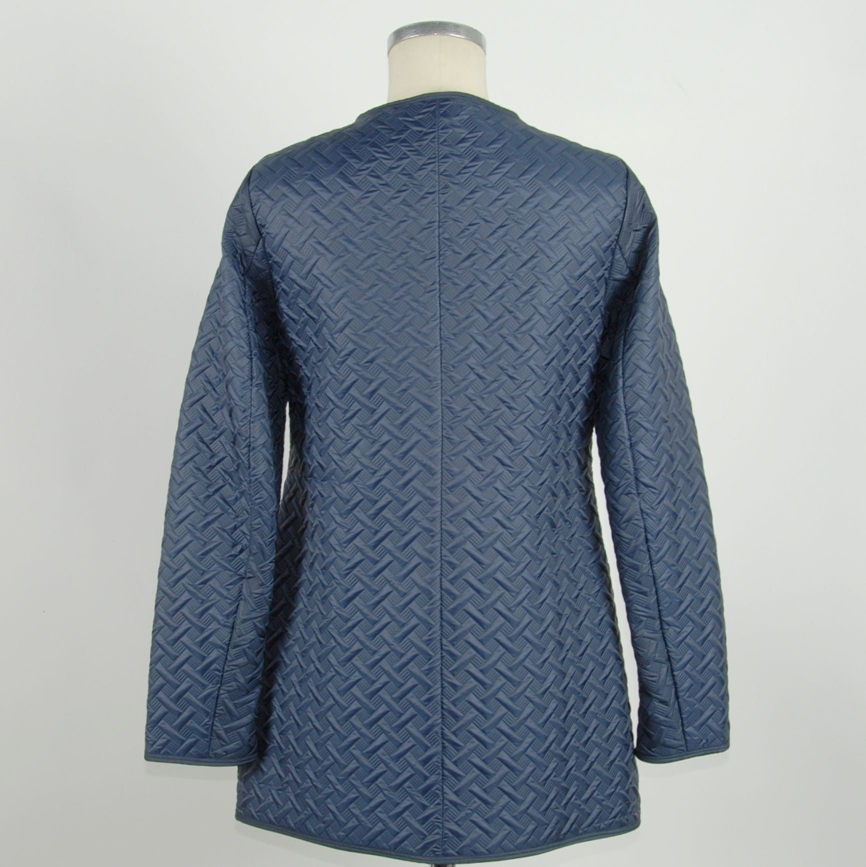 Elegant Blue Polyester Jacket