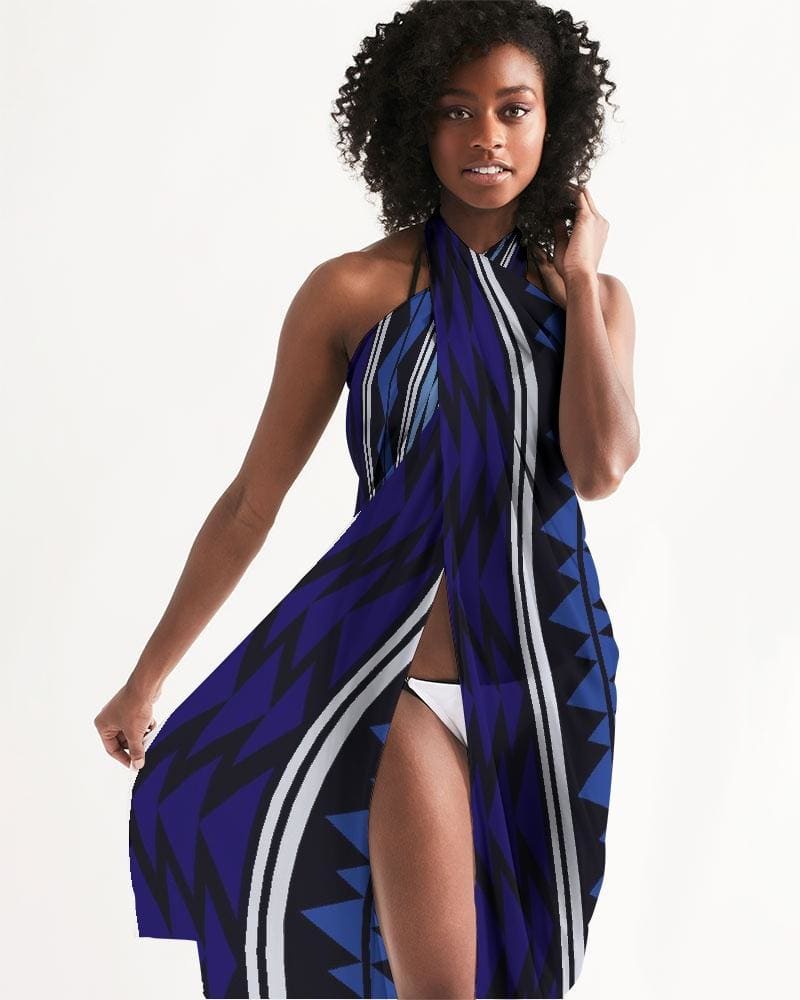 Buy Sheer Bohemian Blue Swimsuit Cover Up by inQue.Style