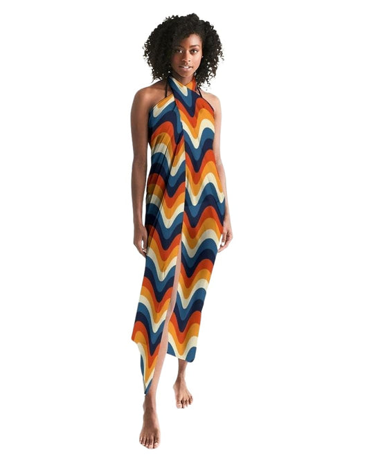 Buy Sheer Geometric Multicolor Swimsuit Cover Up by inQue.Style