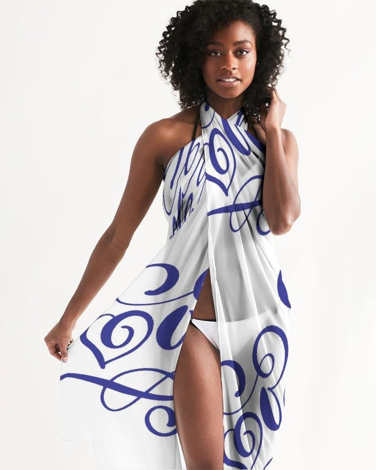 Buy Sheer Love Bleu Swimsuit Cover Up by inQue.Style