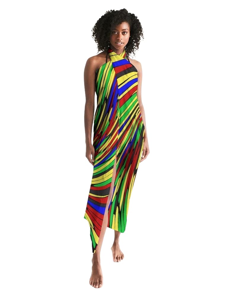 Sheer Multicolor Swimsuit Cover Up
