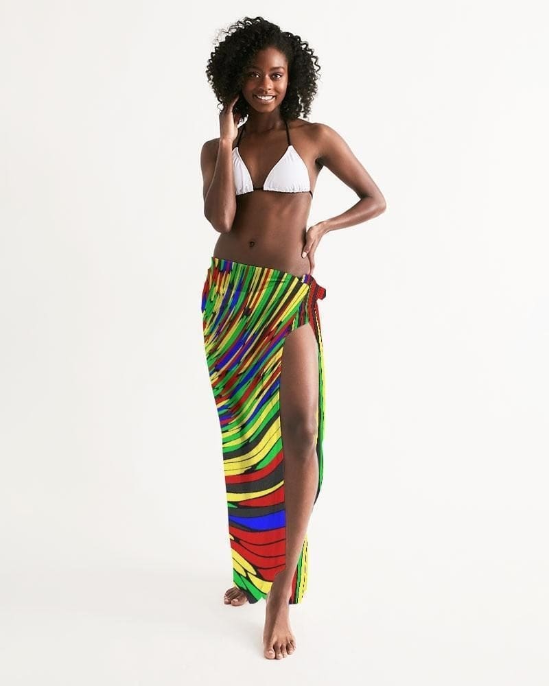 Buy Sheer Multicolor Swimsuit Cover Up by inQue.Style