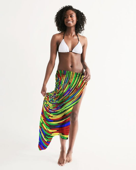 Buy Sheer Multicolor Swimsuit Cover Up by inQue.Style