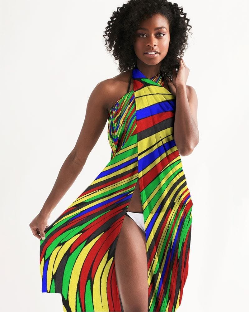Sheer Multicolor Swimsuit Cover Up
