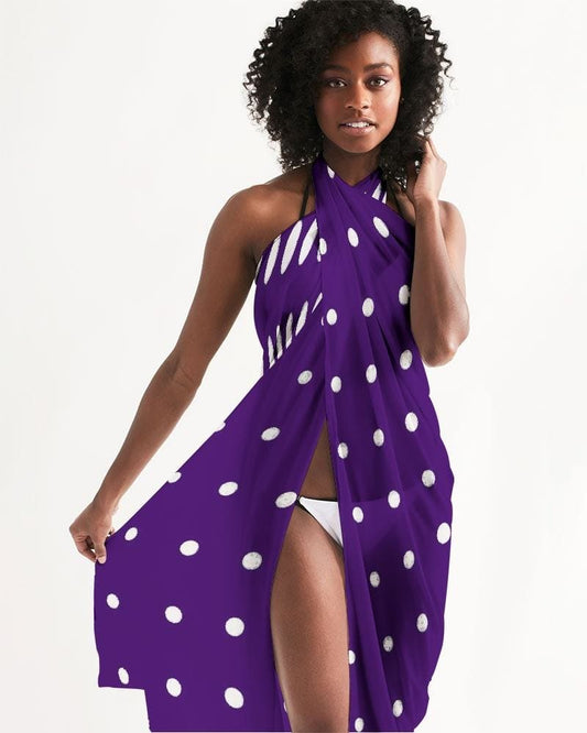 Buy Sheer Purple Dotted Style  Swim Cover Up by inQue.Style