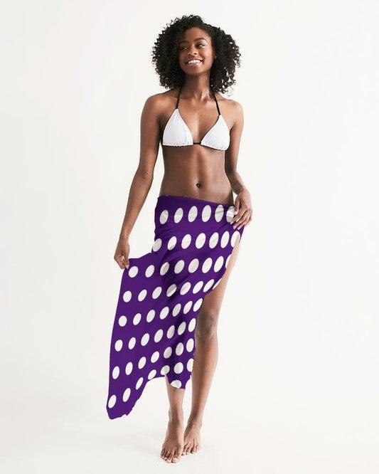 Buy Sheer Purple Dotted Style  Swim Cover Up by inQue.Style