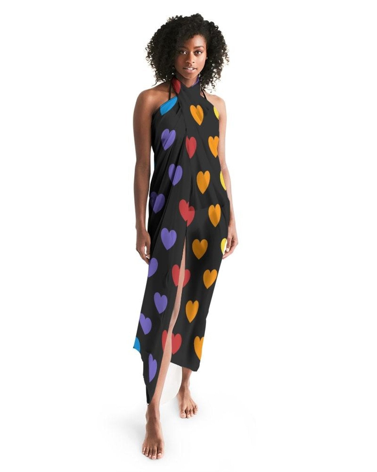 Buy Sheer Rainbow Heart Swimsuit Cover Up by inQue.Style