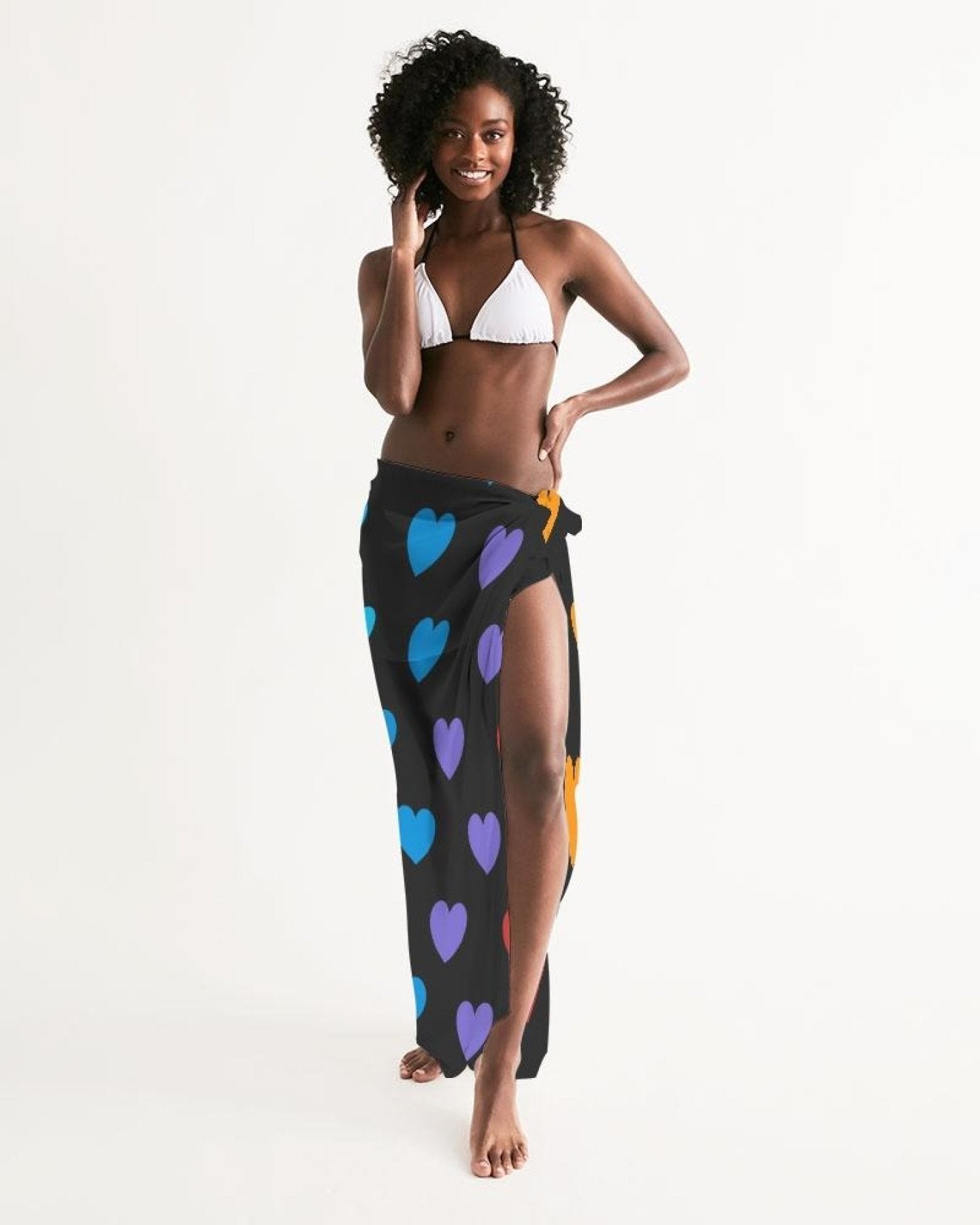 Buy Sheer Rainbow Heart Swimsuit Cover Up by inQue.Style