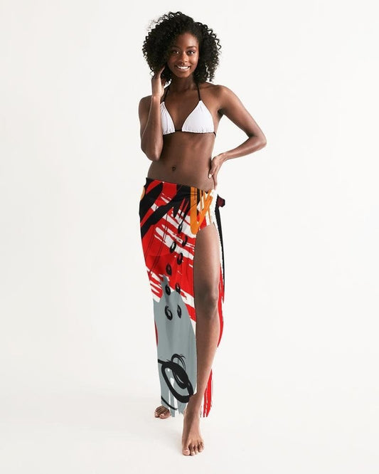 Buy Sheer Sarong Swimsuit Cover Up Wrap / Circular Multicolor by inQue.Style