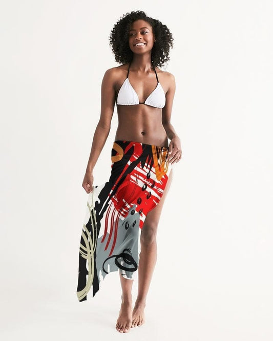 Buy Sheer Sarong Swimsuit Cover Up Wrap / Circular Multicolor by inQue.Style