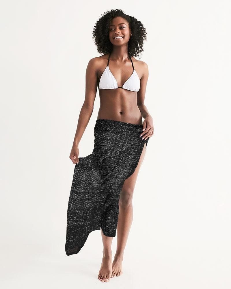Buy Sheer Sarong Swimsuit Cover Up Wrap / Distressed Black by inQue.Style