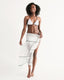 Buy Sheer Sarong Swimsuit Cover Up Wrap / Geometric White and Gray by inQue.Style