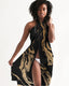 Buy Sheer Swimsuit Cover Up Abstract Print Gold and Black by inQue.Style