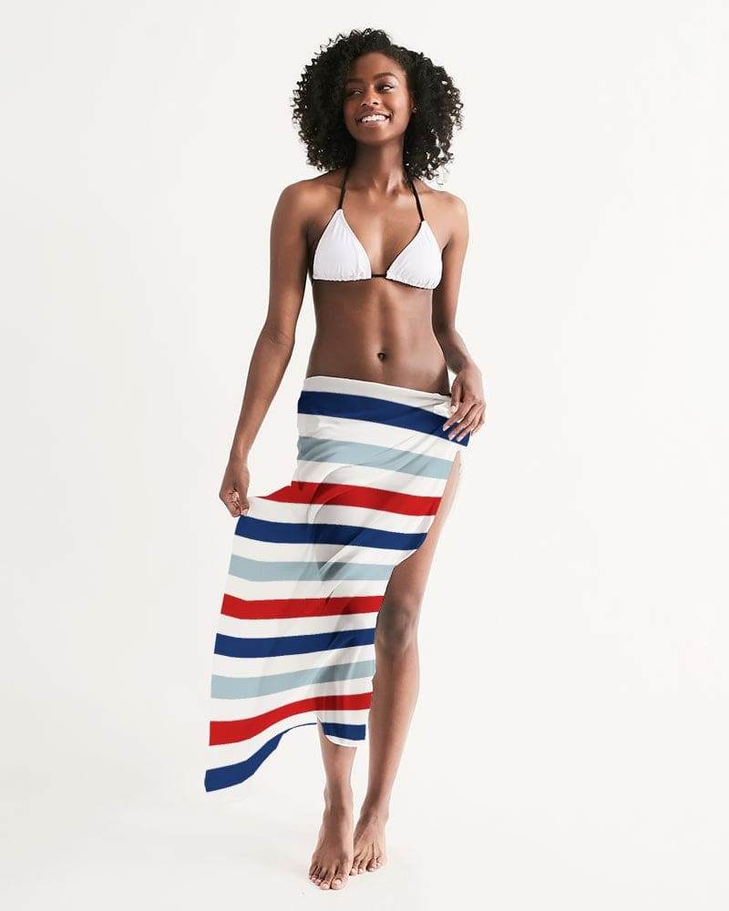 Buy Swim Cover Up / Red White and Blue Sarong Wrap by inQue.Style