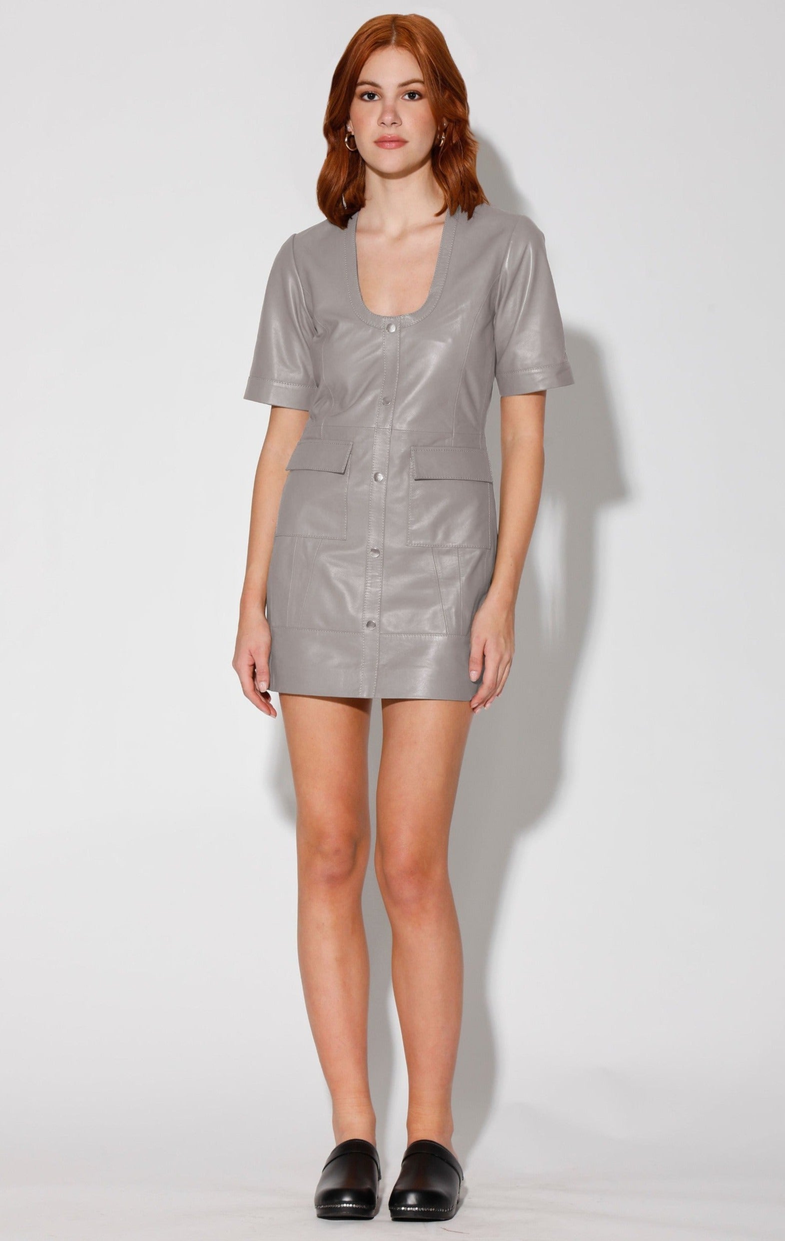 Buy Harlynn Dress, Sand - Leather by Walter Baker