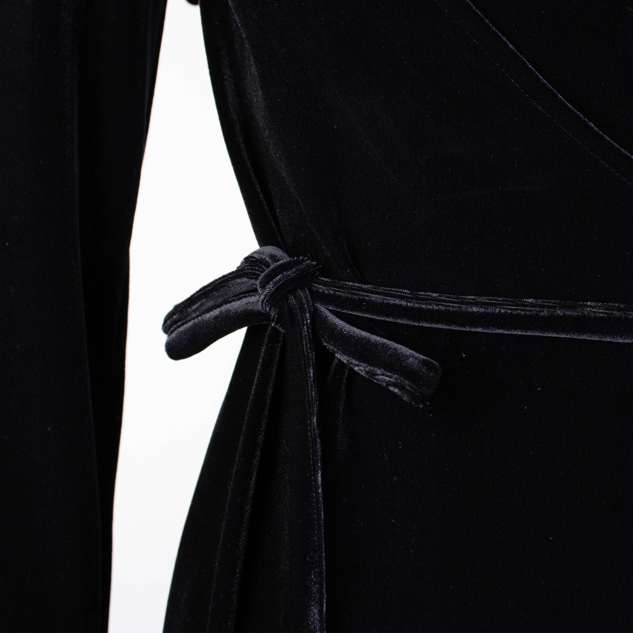 Velvet Cut-Out Asymmetric Black Dress
