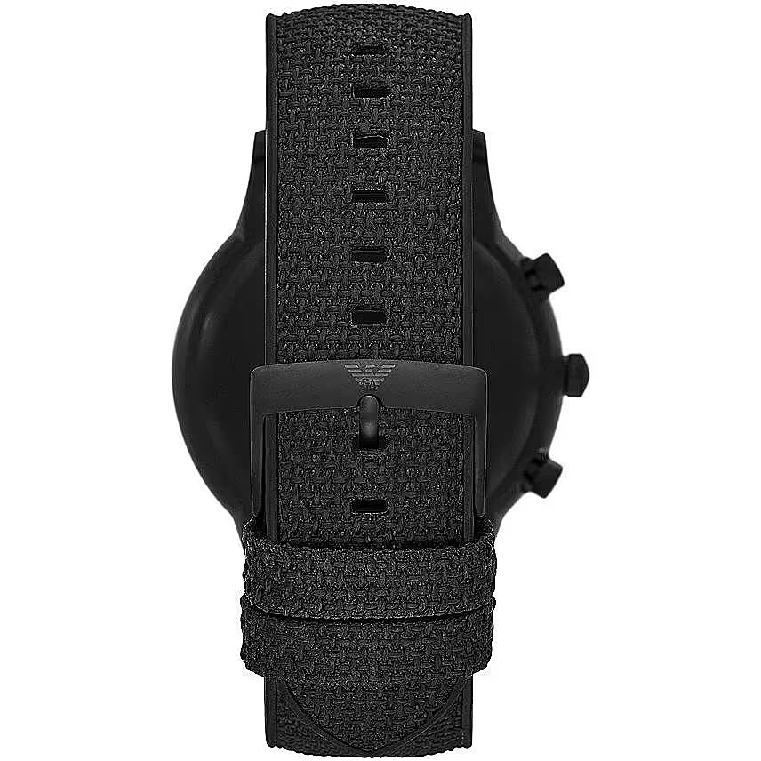 Black Silicone and Steel Chronograph Watch