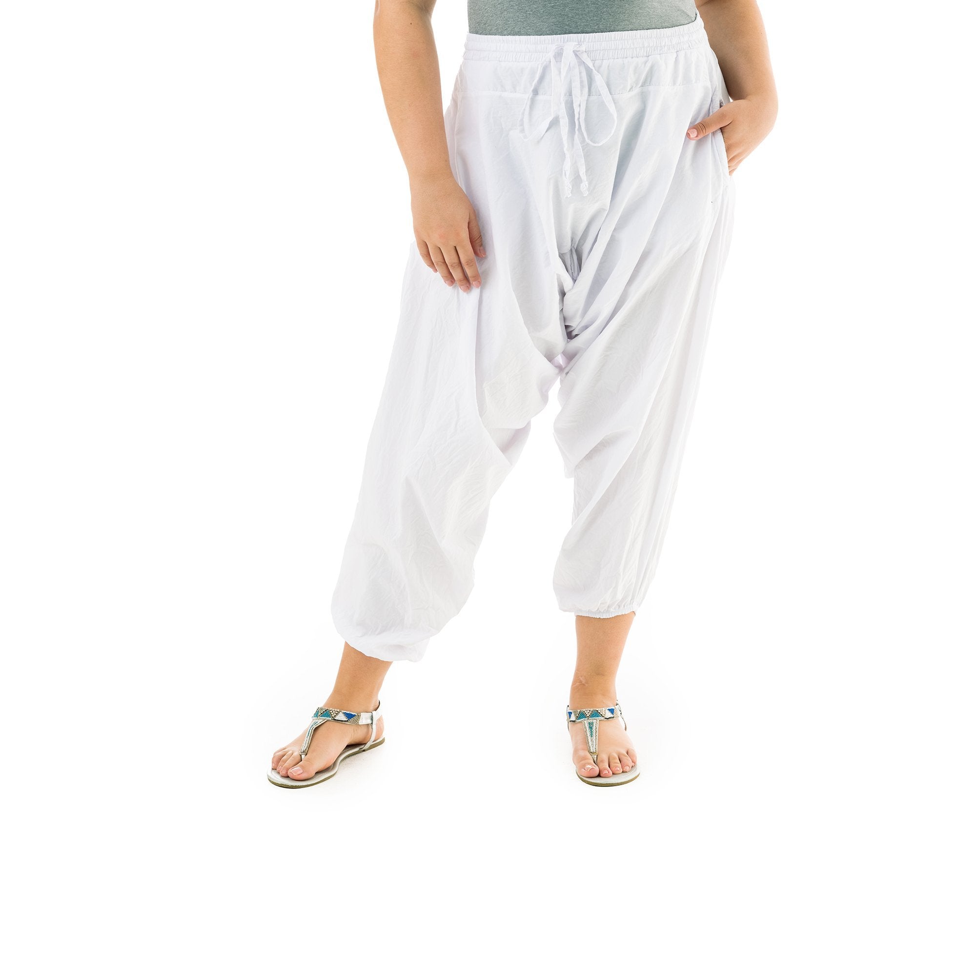 Buy White Fall Savannah Harem Pants by Buddha Pants® by Buddha Pants®