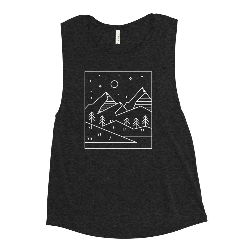 I left my heart in the mountains Muscle Tank