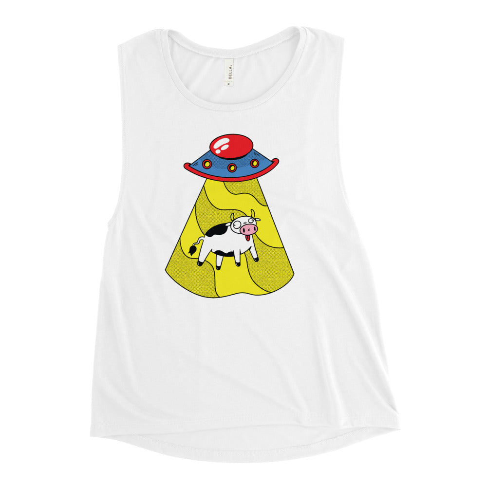 Buy Cow Abduction Muscle Tank by Faz