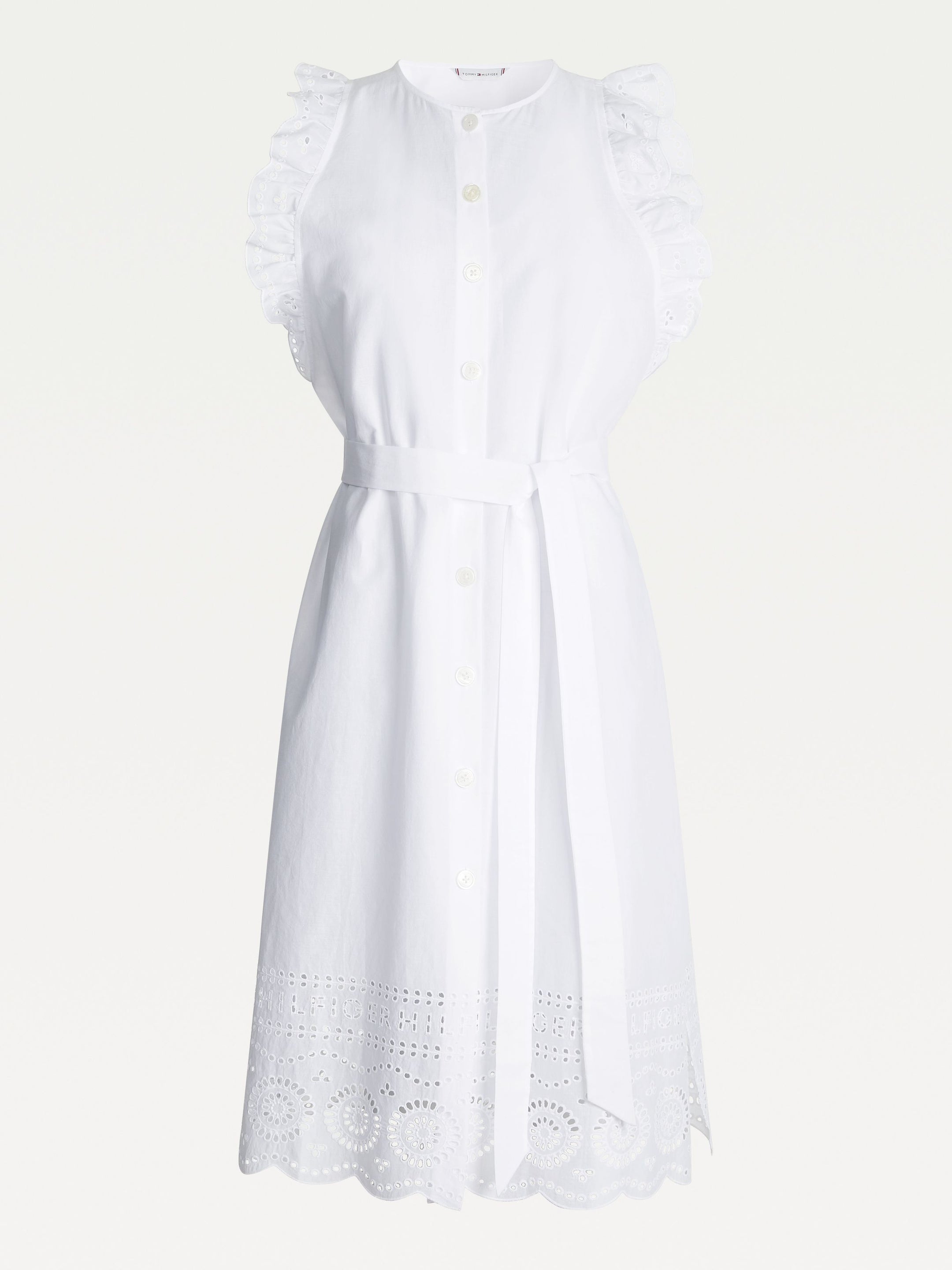 Buy Tommy Hilfiger Cutwork Butterfly Sleeve Shirt Dress by Tommy Hilfiger